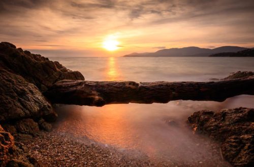 Coucher de soleil cannes croisette